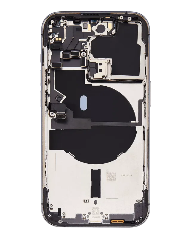 Back Housing W/ Small Pre-Installed Compatible For iPhone 14 Pro (U.S Version) (Used OEM Pull: Grade B) (Deep Purple)