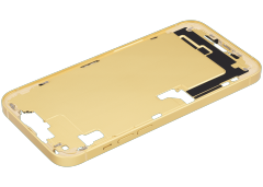 Mid-Frame Housing With Power And Volume Button Compatible For iPhone 14 Plus (US Version) (Used OEM Pull: Grade A) (Yellow)