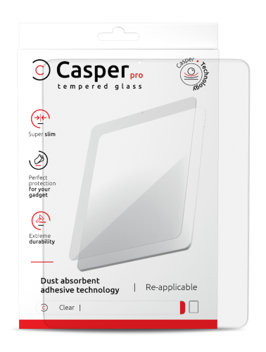 Casper Pro Tempered Glass Compatible For iPad 7 (2019) / iPad 8 (2020) / iPad 9 (2021) (Retail Pack) (Clear)