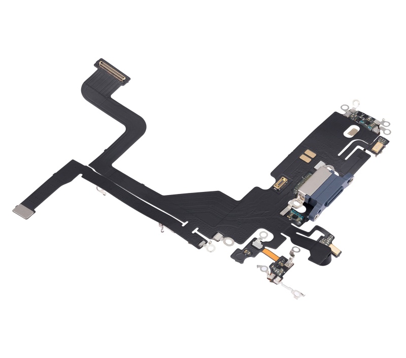 Charging Port Flex Cable Compatible For iPhone 13 Pro (Aftermarket Plus) (Sierra Blue)