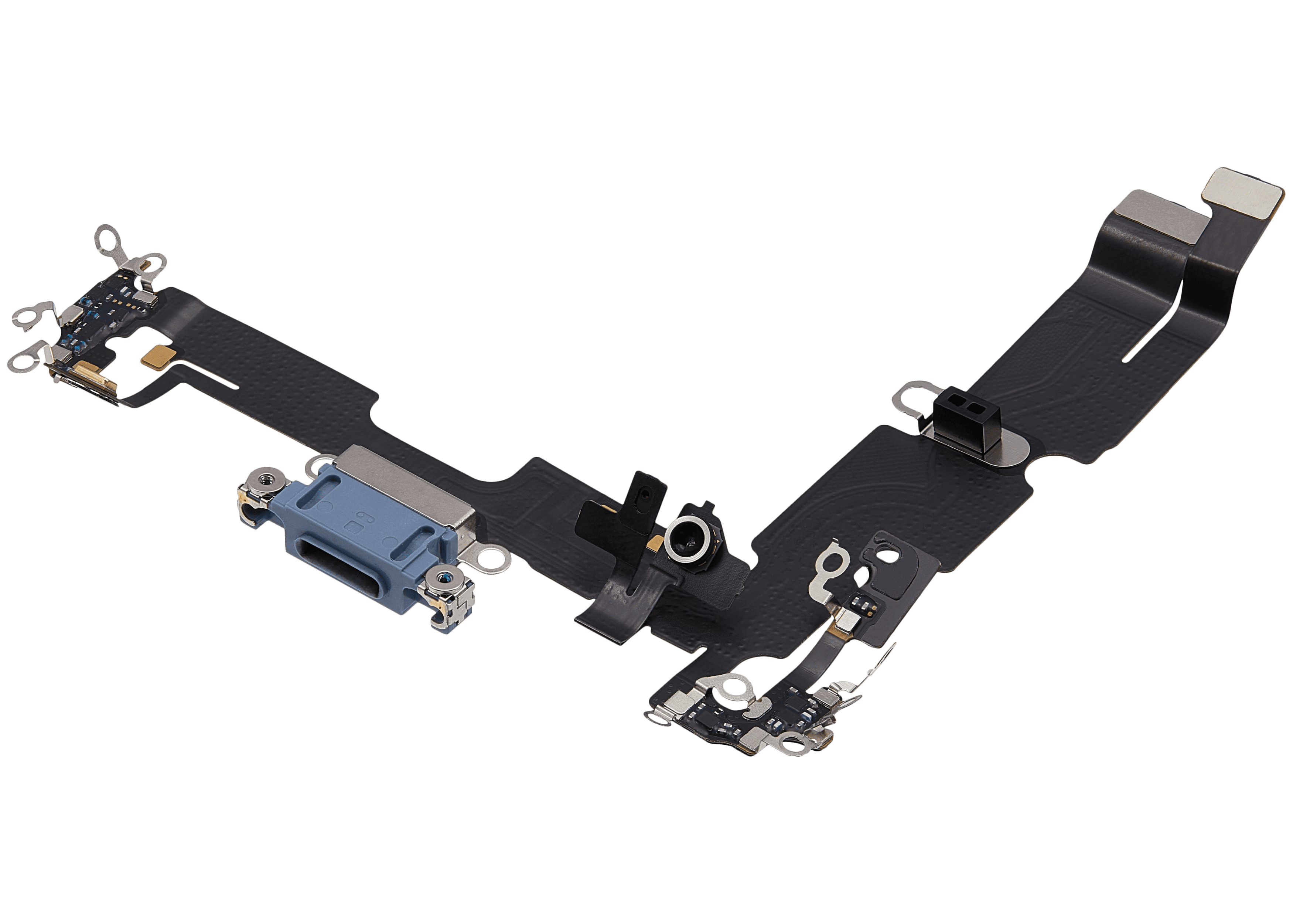 Charging Port Flex Cable Compatible For iPhone 14 Plus (Used OEM Pull) (Blue)