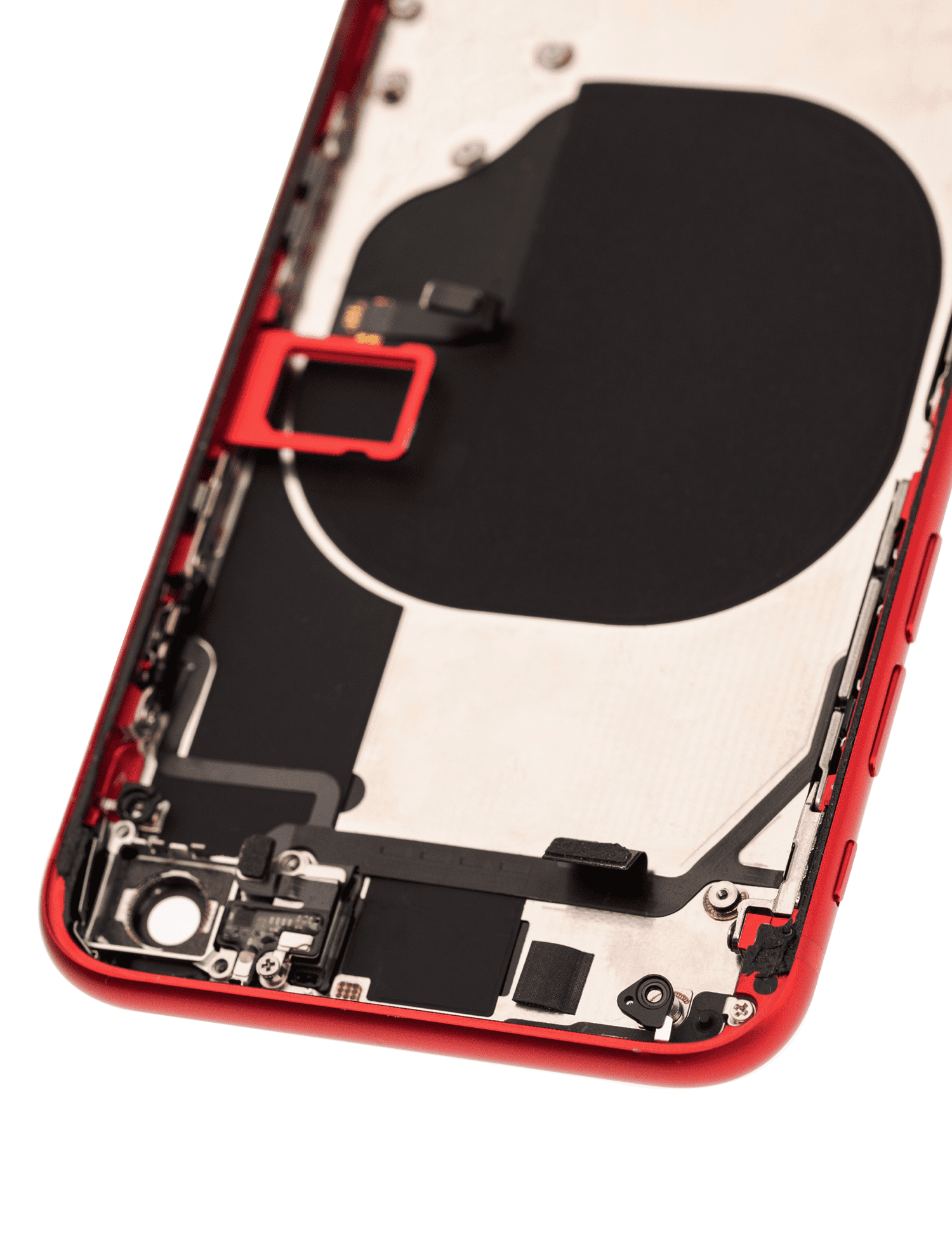 Back Housing W/ Small Components Pre-Installed Compatible For iPhone 8 (Used OEM Pull: Grade B) (Red)
