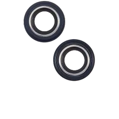 Back Camera Lens With Bracket & Bezel Compatible For iPhone 14 / 14 Plus (2 Piece Set) (Aftermarket Plus) (Midnight)