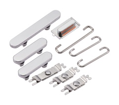 Hard Buttons (Power / Volume / Switch) Compatible For iPhone 14 Pro / 14 Pro Max (Silver)