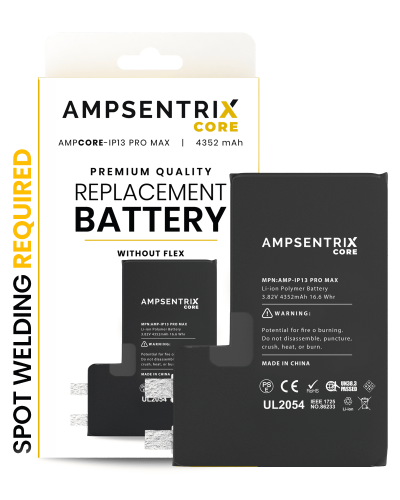 Replacement Battery Core Compatible For iPhone 13 Pro Max (Spot Welding Required) (AmpSentrix Core)
