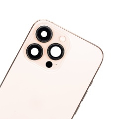 Back Housing W/ Small Components Pre-Installed Compatible For iPhone 13 Pro (US Version) (Used OEM Pull: Grade B) (Gold)