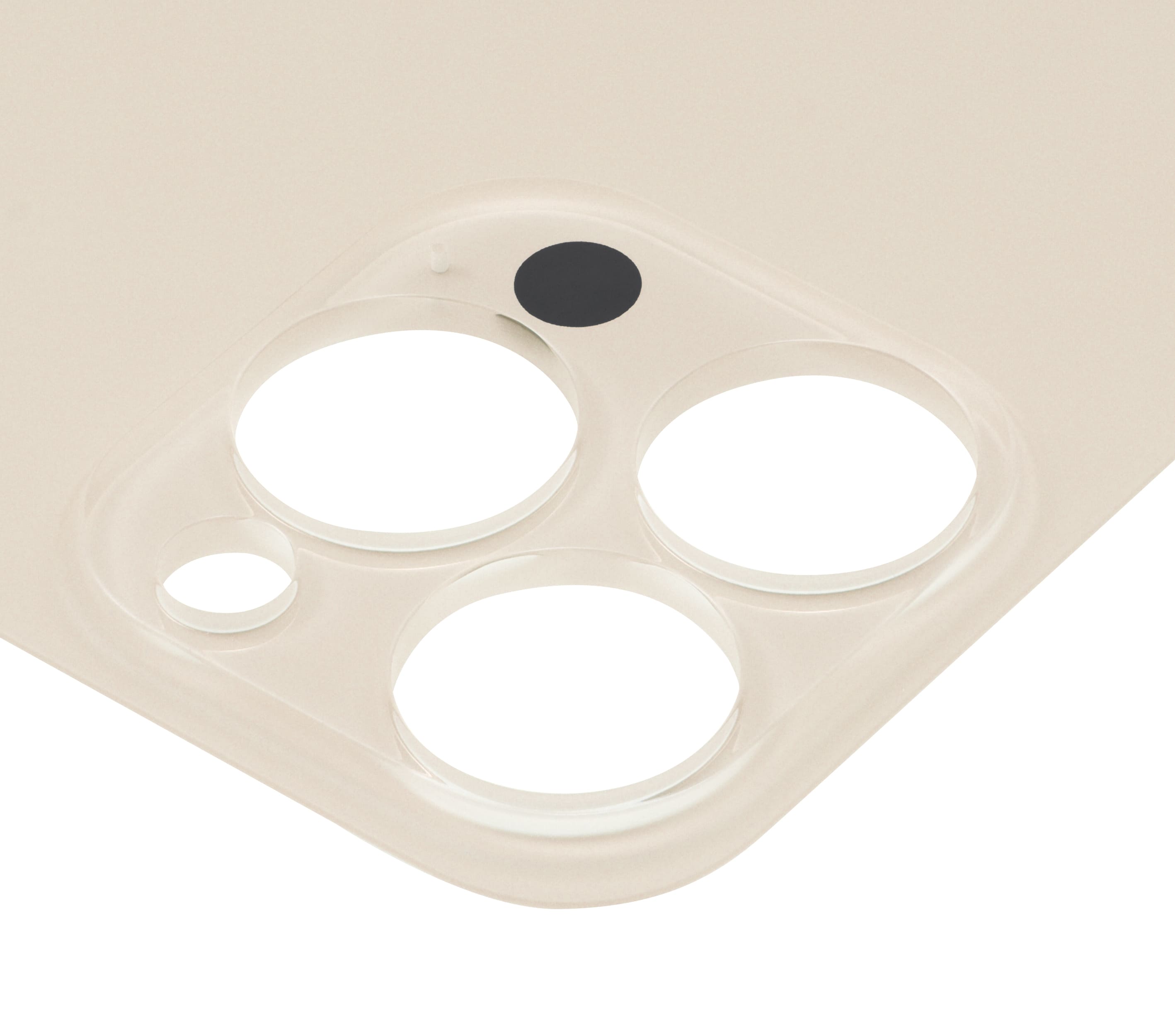 Back Glass With 3M Adhesive Compatible For iPhone 13 Pro (No Logo / Large Camera Hole) (Gold)