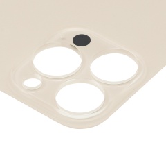 Back Glass With 3M Adhesive Compatible For iPhone 13 Pro (No Logo / Large Camera Hole) (Gold)