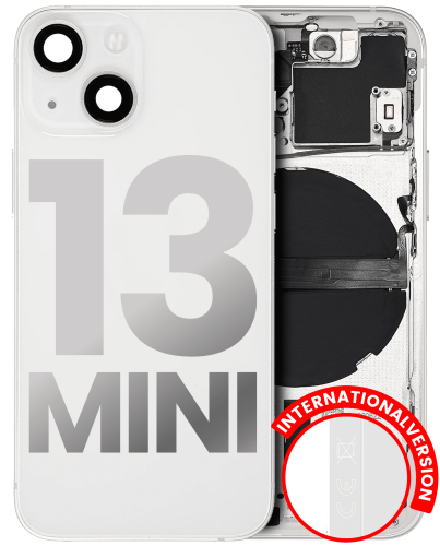 Back Housing W/ Small Components Pre-Installed Compatible For iPhone 13 Mini (International Version) (Used OEM Pull: Grade B) (Starlight)