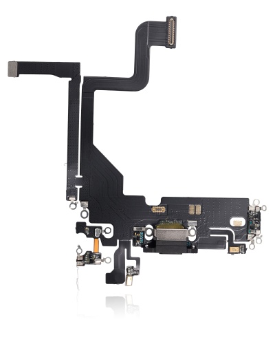 Charging Port Flex Cable Compatible For iPhone 13 Pro (Aftermarket Plus) (Graphite)