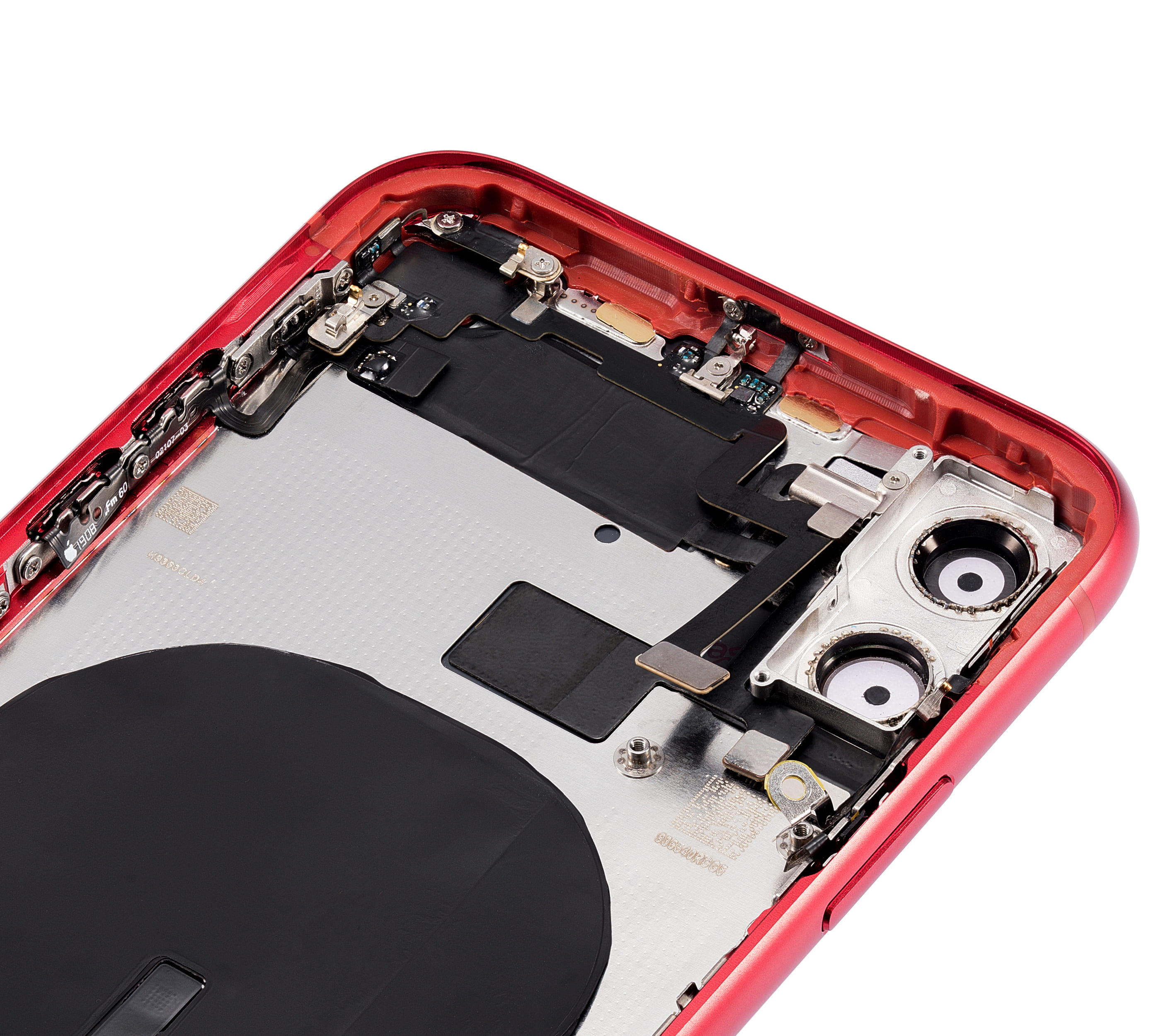 Back Housing W/ Small Components Pre-Installed Compatible For iPhone 11 (No Logo) (Aftermarket Plus) (Red)