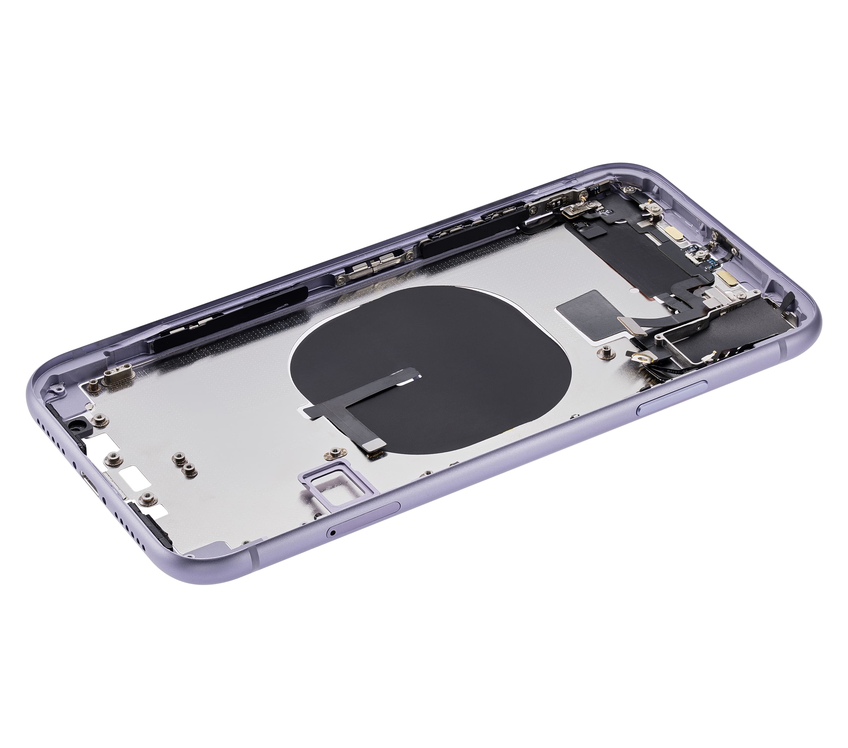 Back Housing W/ Small Components Pre-Installed (Without Back Cover) Compatible For iPhone 11 (Purple)