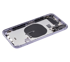 Back Housing W/ Small Components Pre-Installed (Without Back Cover) Compatible For iPhone 11 (Purple)