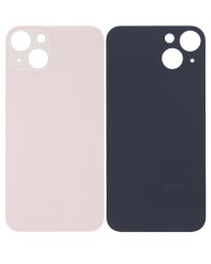 Back Glass With 3M Adhesive Compatible For iPhone 13 (No Logo / Large Camera Hole) (Pink)