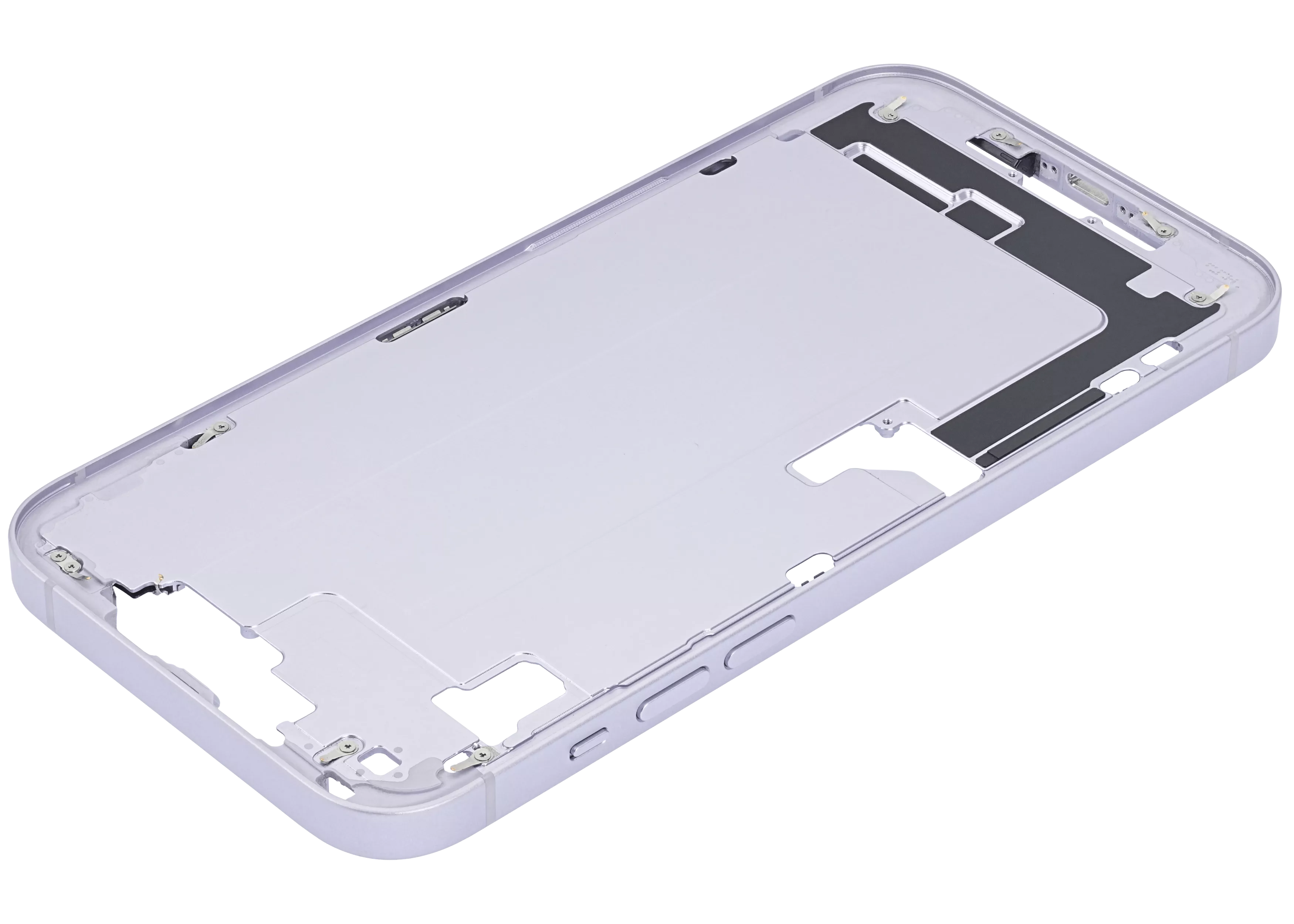 Mid-Frame Housing With Power And Volume Button Compatible For iPhone 14 Plus (US Version) (Used OEM Pull: Grade C) (Purple)