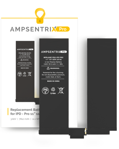 Replacement Battery Compatible For iPad Pro 11" 1st Gen (2018) (AmpSentrix Pro)