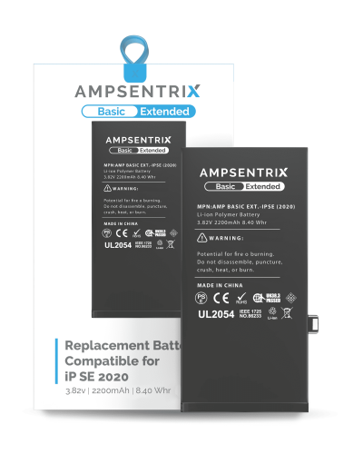 Extended Capacity Replacement Battery Compatible For iPhone SE (2020) (AmpSentrix Basic Extended)