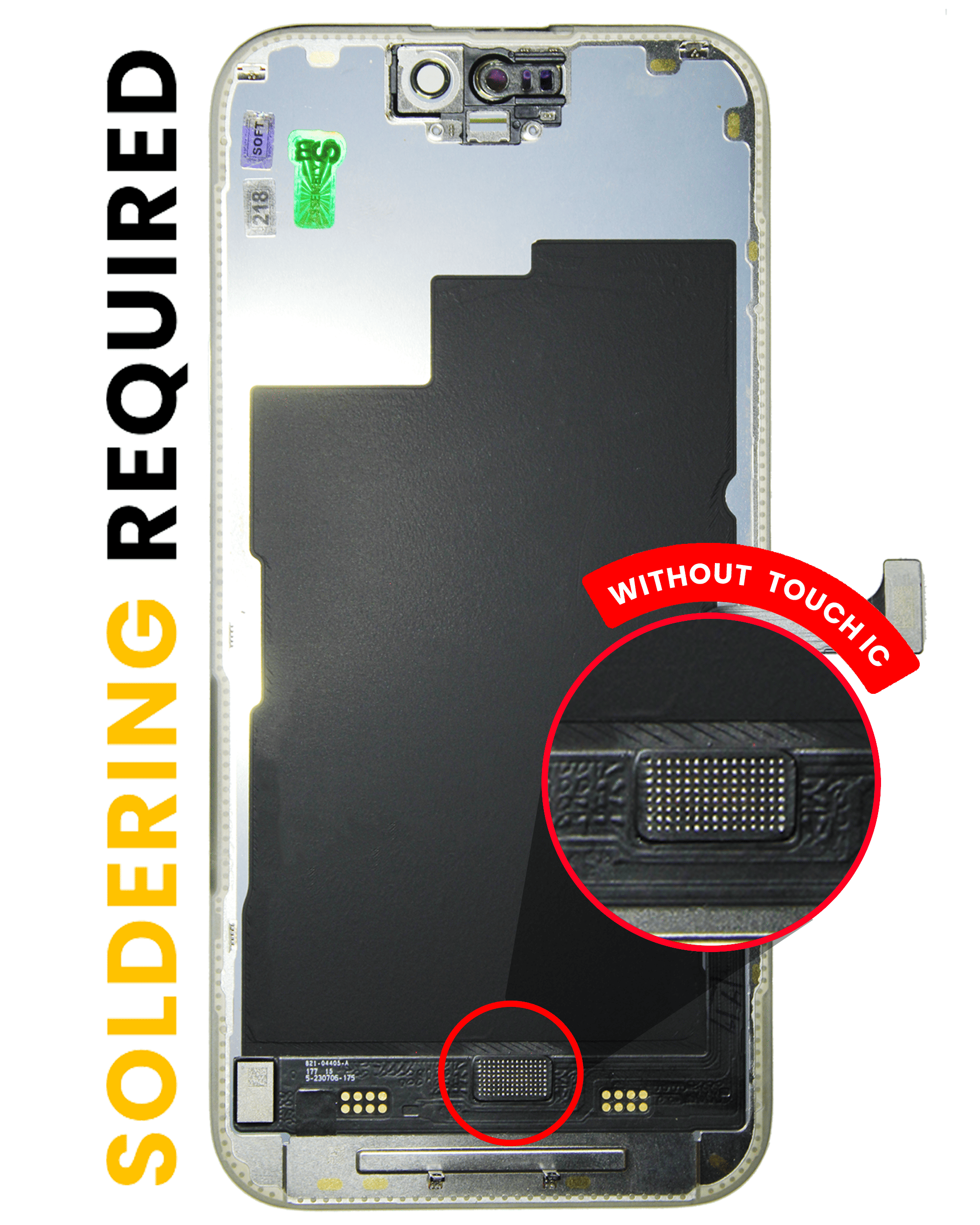 OLED Assembly Compatible For iPhone 15 Pro (Assembled) (Without Touch IC, Soldering Required)