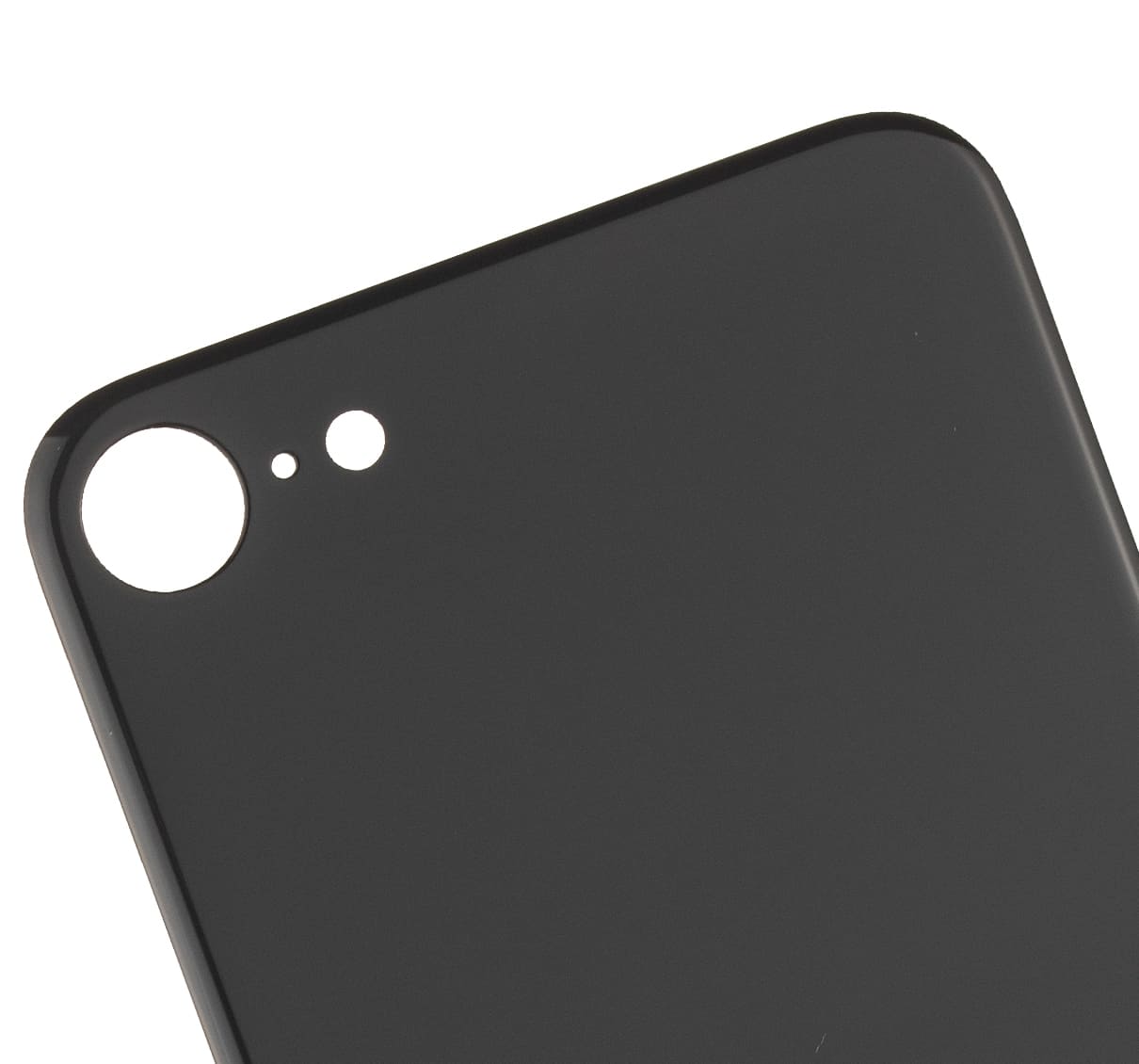 Back Glass With 3M Adhesive Compatible For iPhone 8 / SE (2020) (No Logo / Large Camera Hole) (Space Gray)