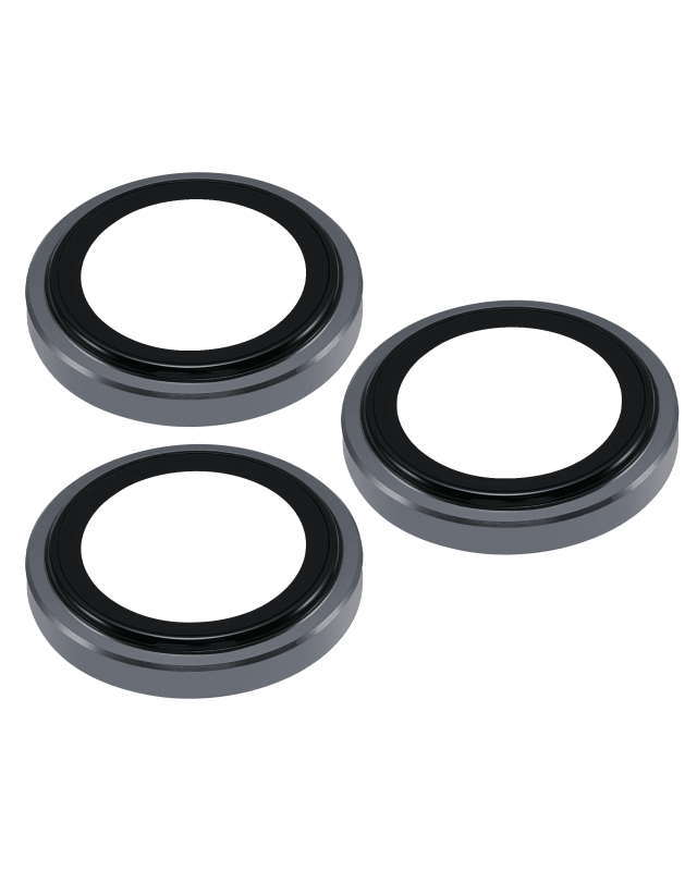 Casper Camera Lens Protector Compatible For iPhone 15 Pro / 15 Pro Max (Gray) (Clear)