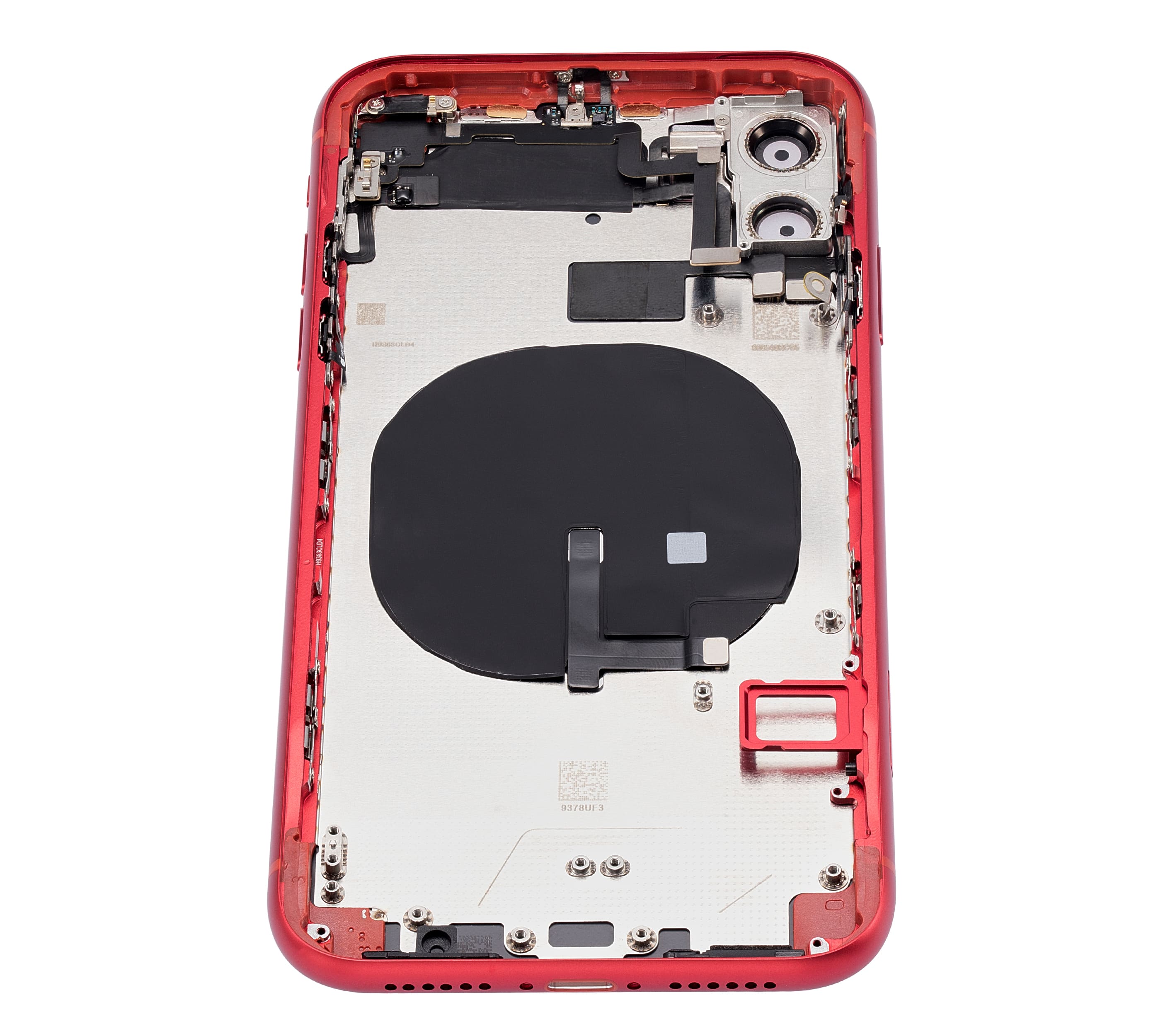 Back Housing W/ Small Components Pre-Installed Compatible For iPhone 11 (No Logo) (Aftermarket Plus) (Red)
