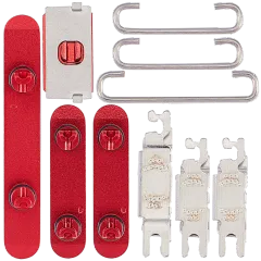Hard Buttons (Power / Volume / Switch) Compatible For iPhone 14 / 14 Plus (Red)