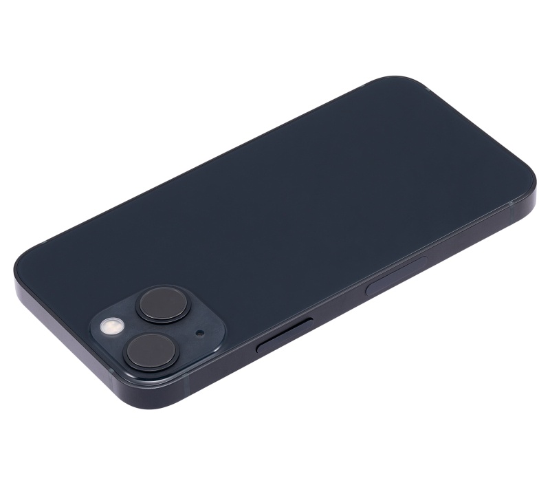 Back Housing W/ Small Components Pre-Installed Compatible For iPhone 13 Mini (US Version) (No Logo) (Aftermarket Plus) (Midnight)