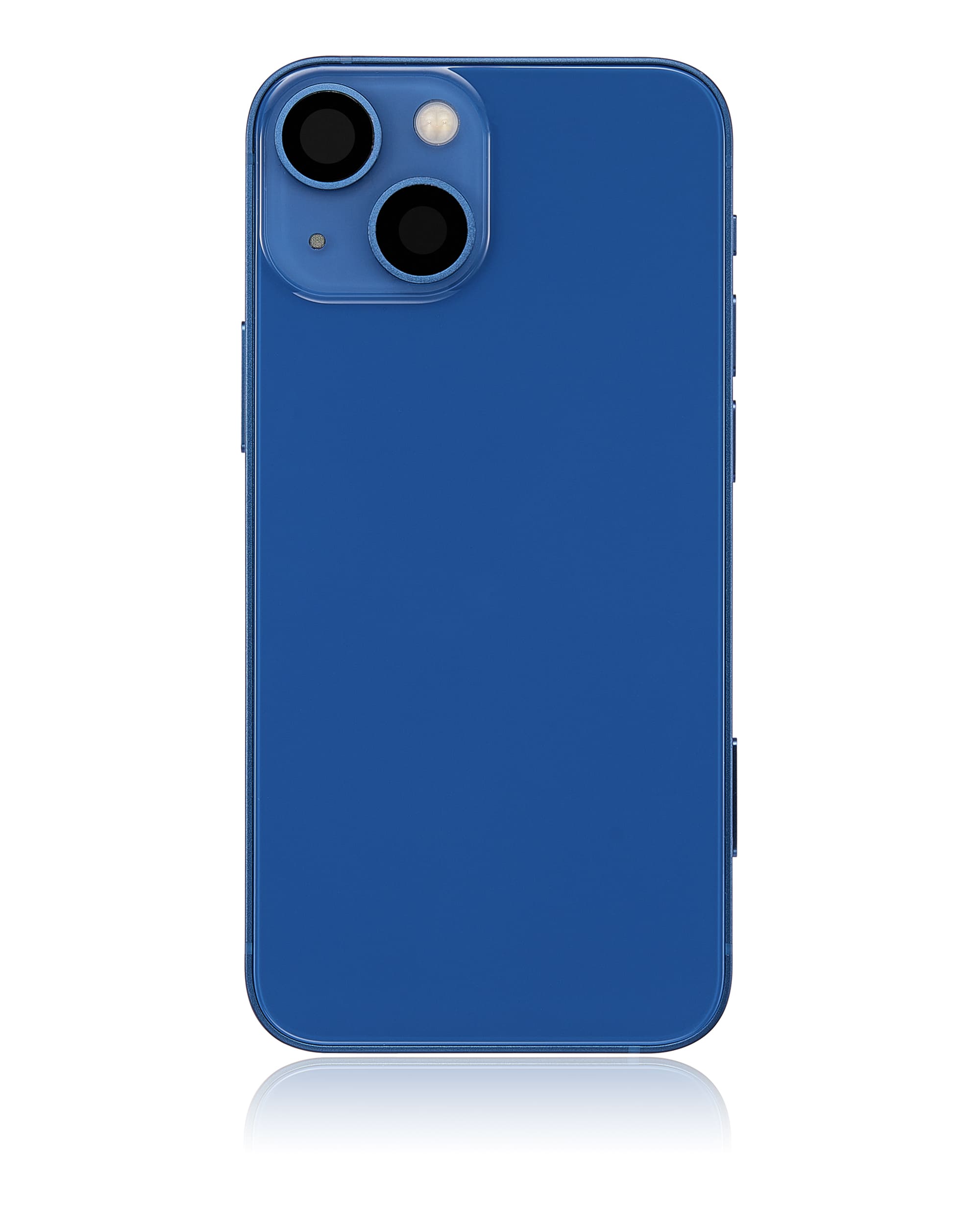 Back Housing W/ Small Components Pre-Installed Compatible For iPhone 13 Mini (International Version) (No Logo) (Aftermarket Plus) (Blue)