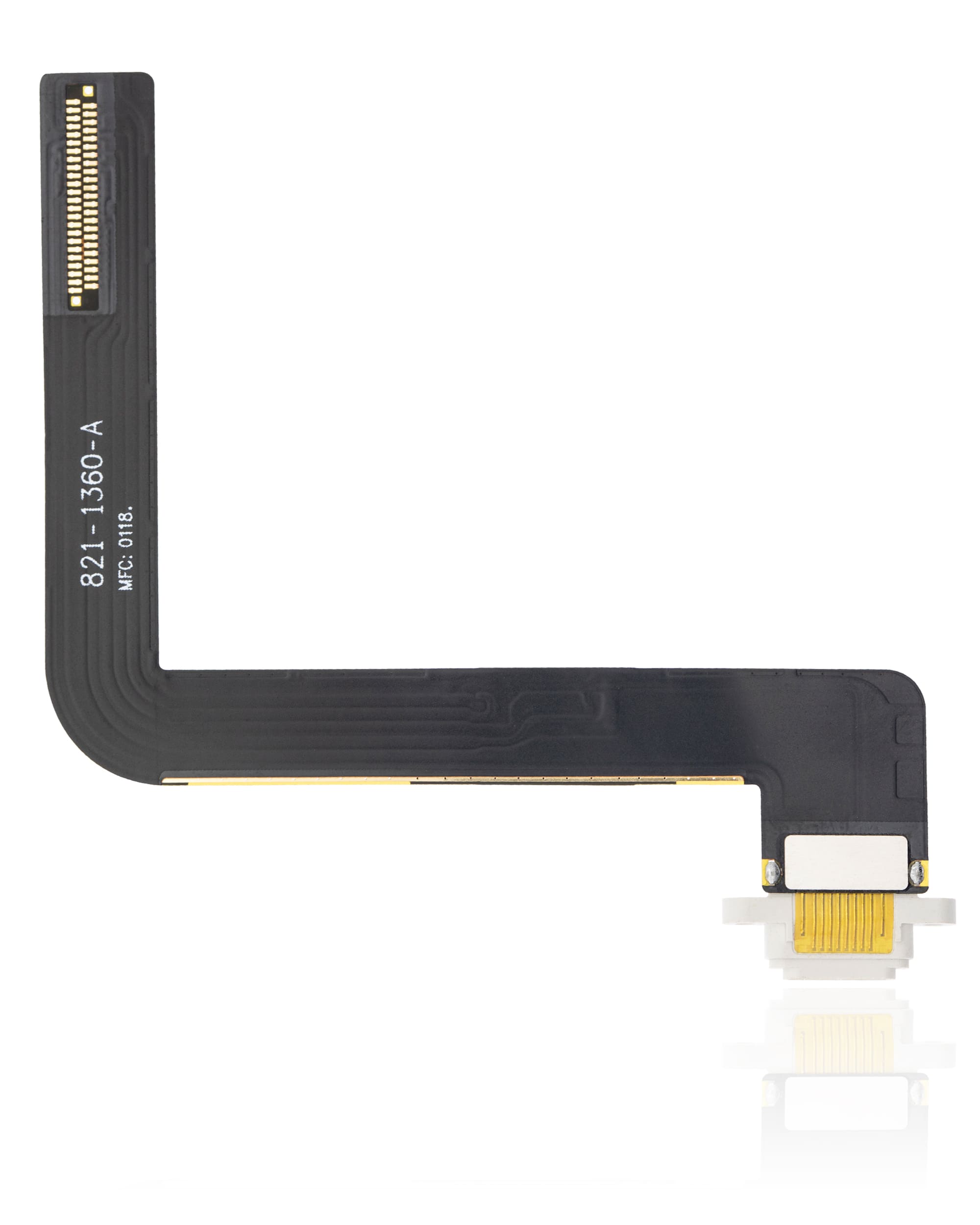 Charging Port Flex Cable Compatible For iPad Air 1 / iPad 5 (2017) / iPad 6 (2018) (Soldering Required) (Aftermarket Plus) (White)