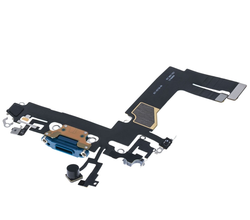 Charging Port Flex Cable Compatible For iPhone 13 Mini (Premium) (Blue)