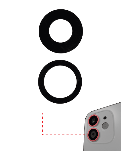 Back Camera Lens (Glass Only) With Adhesive Compatible For iPhone 11 (2 Piece Set) (10 Pack) (Aftermarket Plus)
