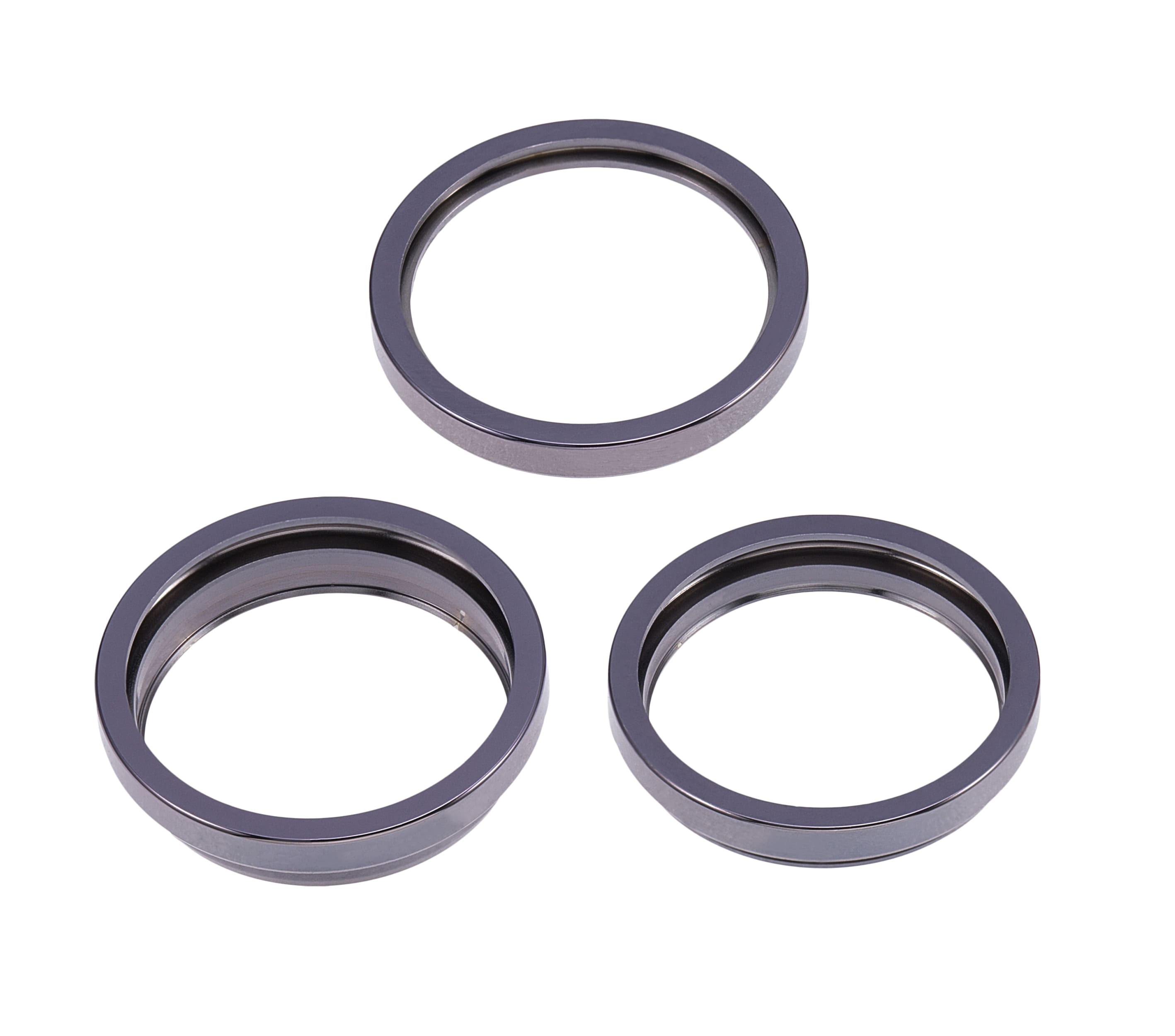 Back Camera Bezel Ring Only Compatible For iPhone 14 Pro / 14 Pro Max (Deep Purple) (3 Piece Set)