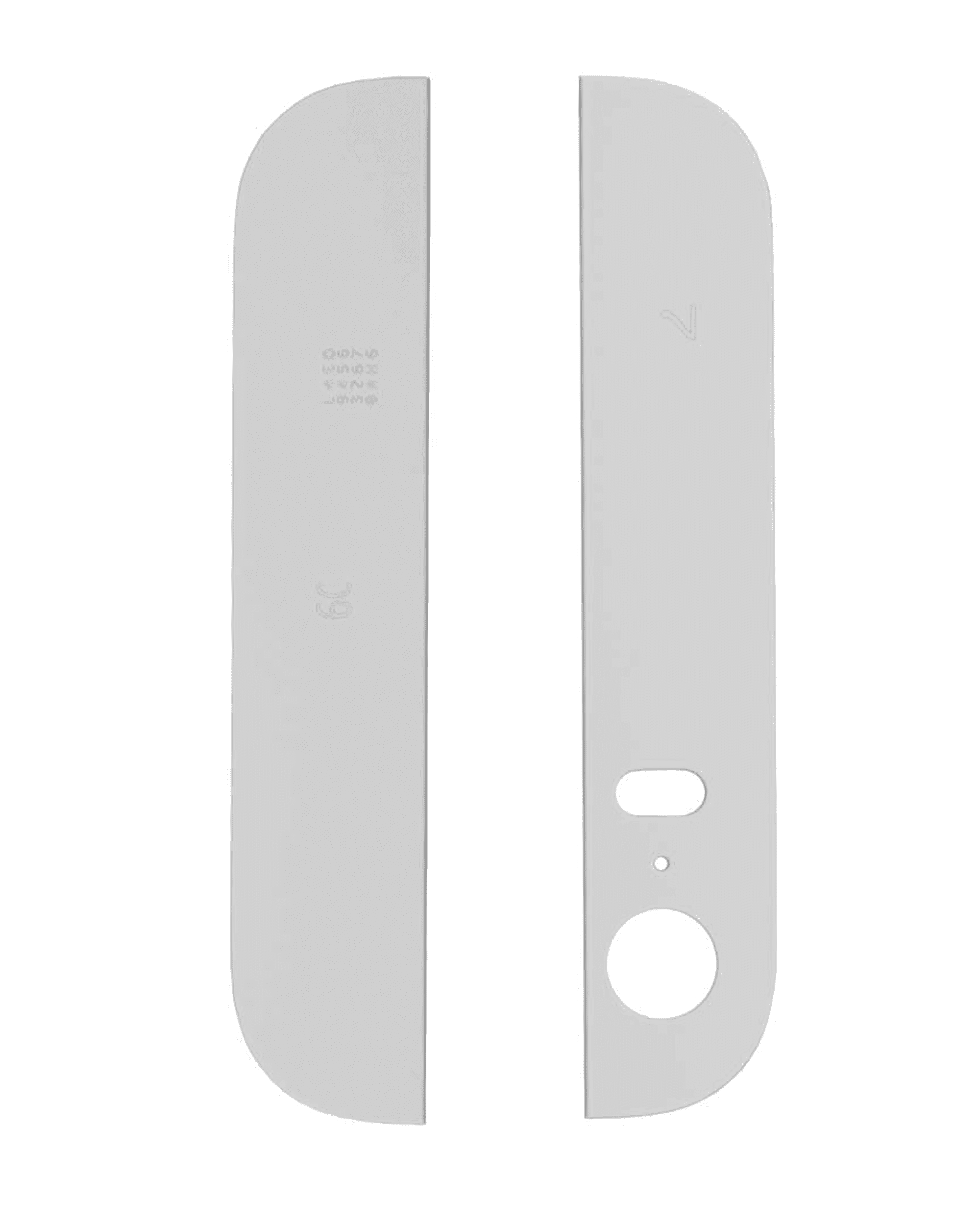 Back Glass (Up + Down) Compatible For iPhone 5S (White)