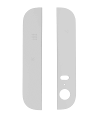 Back Glass (Up + Down) Compatible For iPhone 5S (White)