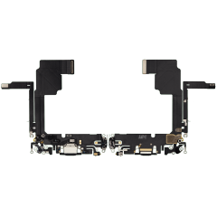 Charging Port Flex Cable Compatible For iPhone 15 Pro (Premium) (Black Titanium)