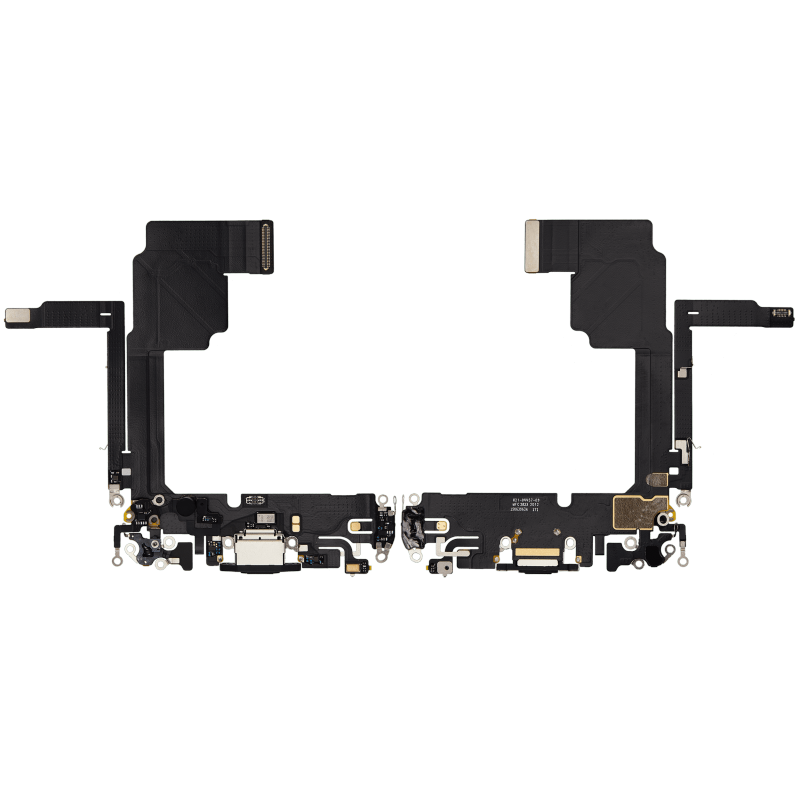 Charging Port Flex Cable Compatible For iPhone 15 Pro (Premium) (Black Titanium)