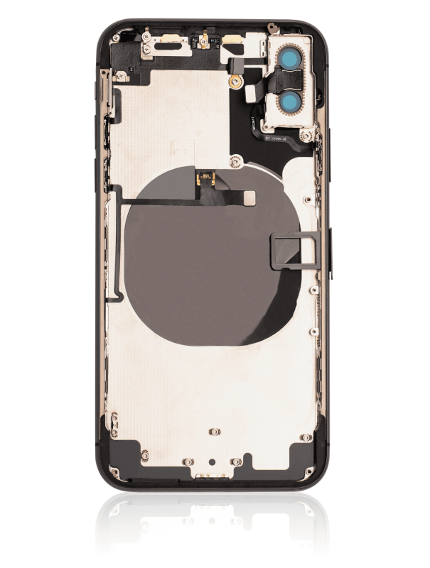 Back Housing W/ Small Components Pre-Installed Compatible For iPhone X (Used OEM Pull: Grade C) (Space Gray)