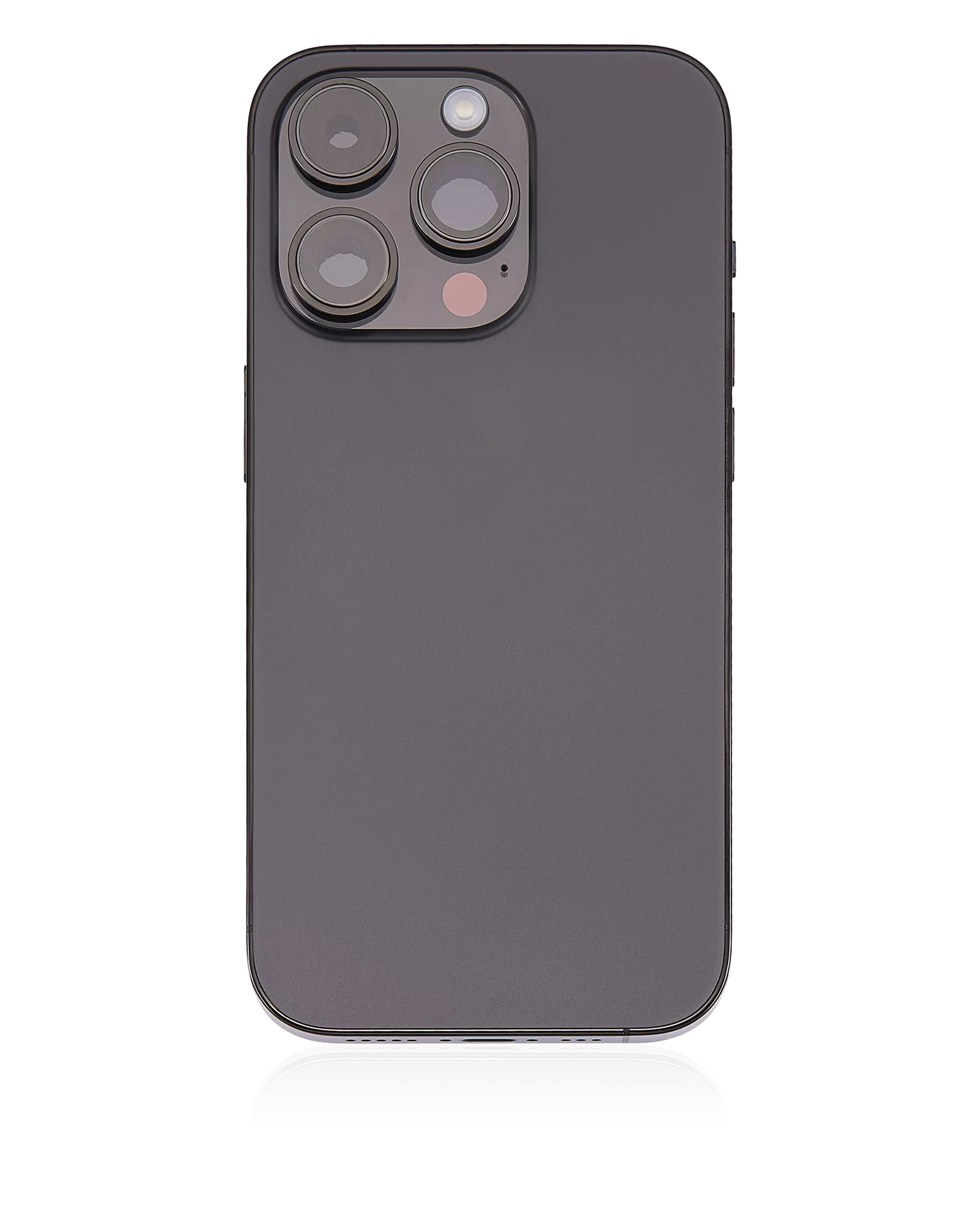 Back Housing W/ Small Pre-Installed Compatible For iPhone 14 Pro (U.S Version) (Used OEM Pull: Grade B) (Space Black)