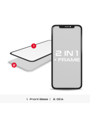 2 in 1 With Frame Included (Front Glass + OCA Pre-Installed) Compatible For iPhone 11 Pro Max (OCA Master)