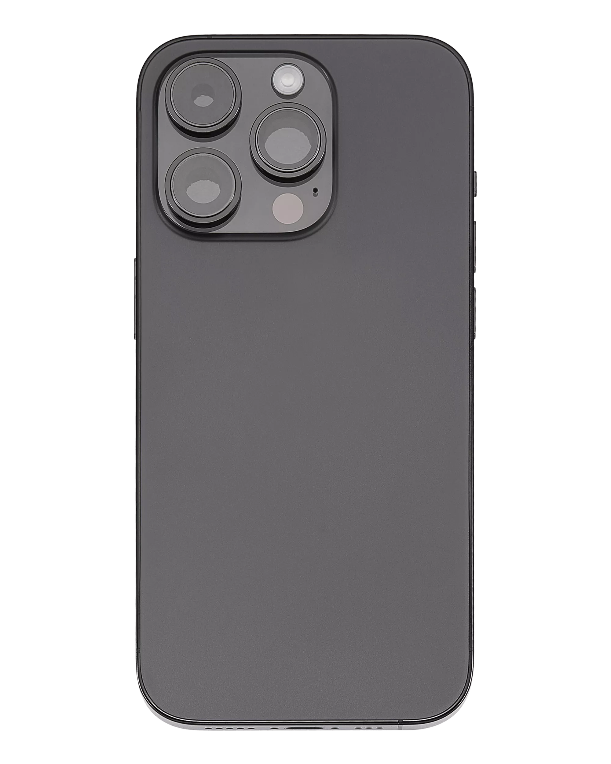 Back Housing W/ Small Pre-Installed Compatible For iPhone 14 Pro (U.S Version) (Used OEM Pull: Grade C) (Space Black)