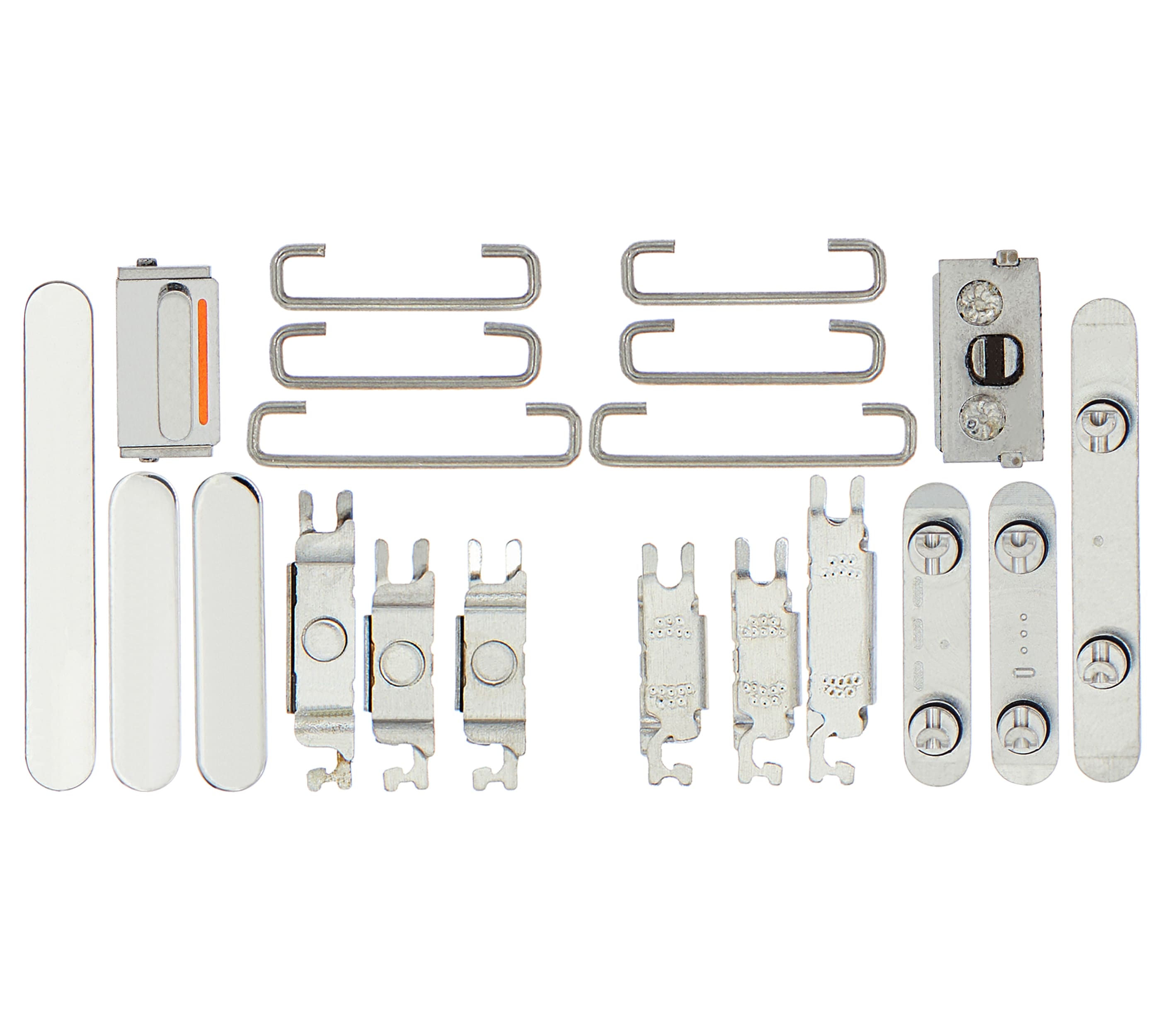 Hard Buttons (Power / Volume / Switch) Compatible For iPhone 13 Pro / 13 Pro Max (Silver)