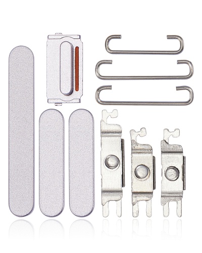 Hard Buttons (Power / Volume / Switch) Compatible For iPhone 14 / 14 Plus (Purple)
