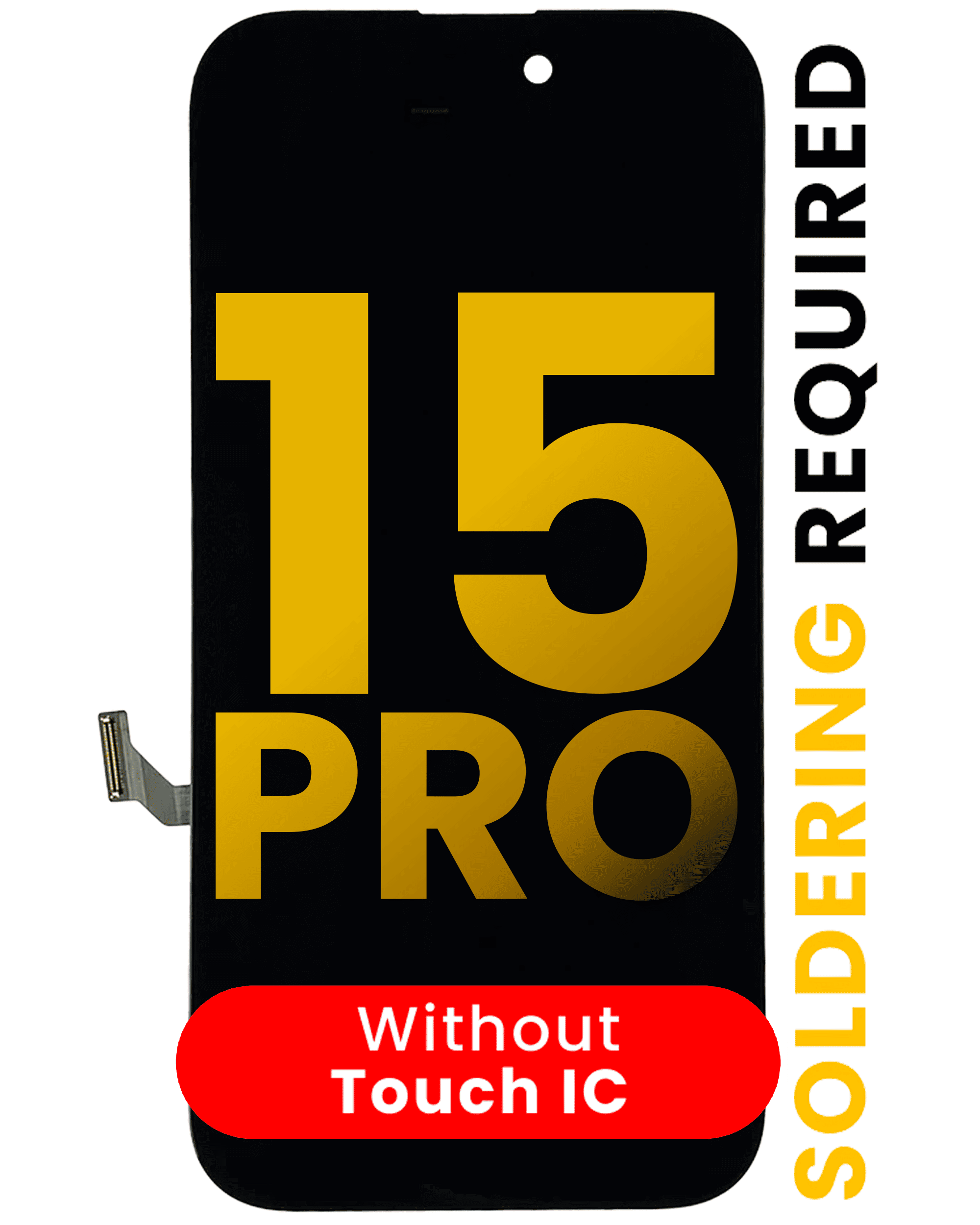 OLED Assembly Compatible For iPhone 15 Pro (Assembled) (Without Touch IC, Soldering Required)