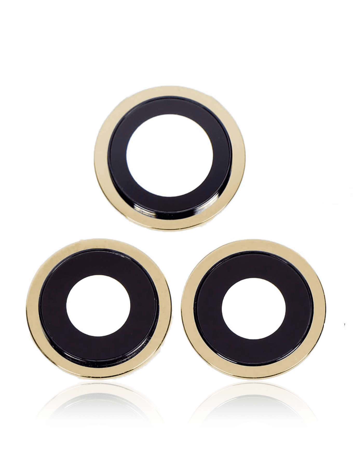 Back Camera Lens With Bracket & Bezel Compatible For iPhone 12 Pro Max (Aftermarket Plus) (Gold)