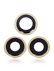 Back Camera Lens With Bracket & Bezel Compatible For iPhone 12 Pro Max (Aftermarket Plus) (Gold)