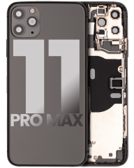 Back Housing W/ Small Components Pre-Installed Compatible For iPhone 11 Pro Max (Used OEM Pull: Grade C) (Space Gray)