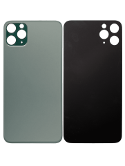 Back Glass With 3M Adhesive Compatible For iPhone 11 Pro Max (No Logo / Large Camera Hole) (Midnight Green)