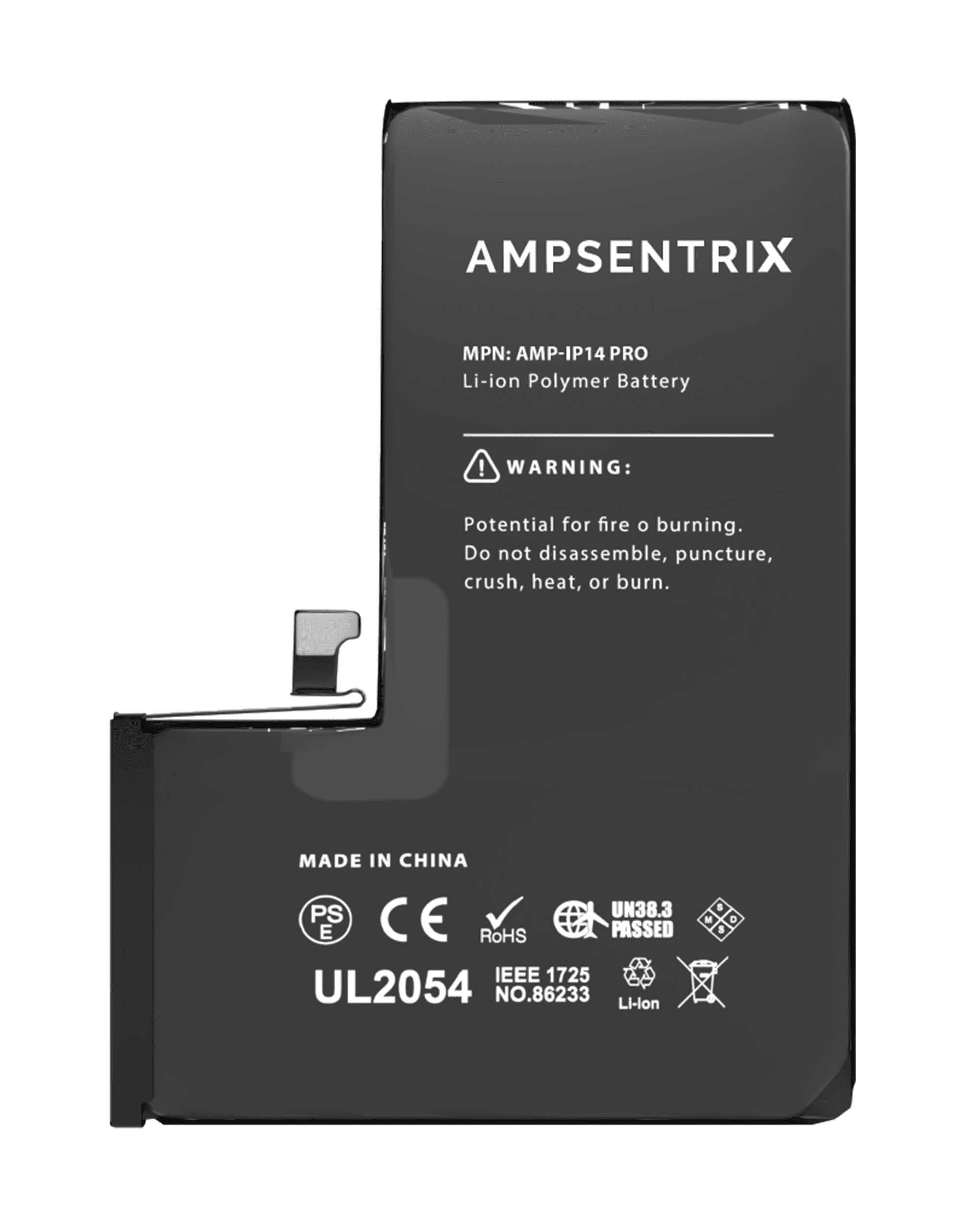 Replacement Battery Compatible For iPhone 14 Pro (AmpSentrix Basic)