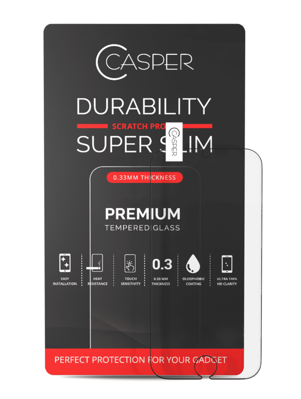 Casper Tempered Glass Compatible For iPhone 5 / 5S / 5C / SE (2016) (Retail Pack) (Clear)