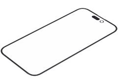 2 in 1 With Frame Included (Front Glass + OCA Pre-Installed) Compatible For iPhone 14 Pro (OCA Master)